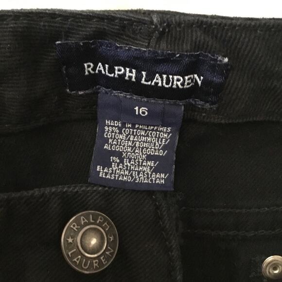 Ralph Lauren Girl Black Straight Leg Jeans - Picture 6 of 15